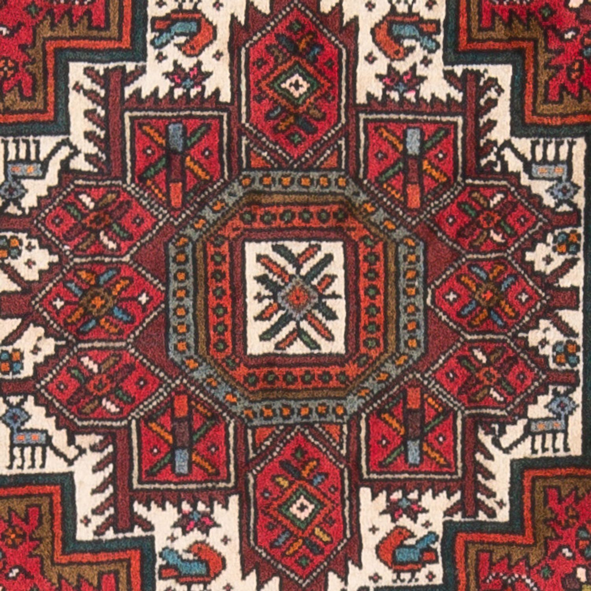 Alfombra persa - Nómada - 124 x 82 cm - rojo