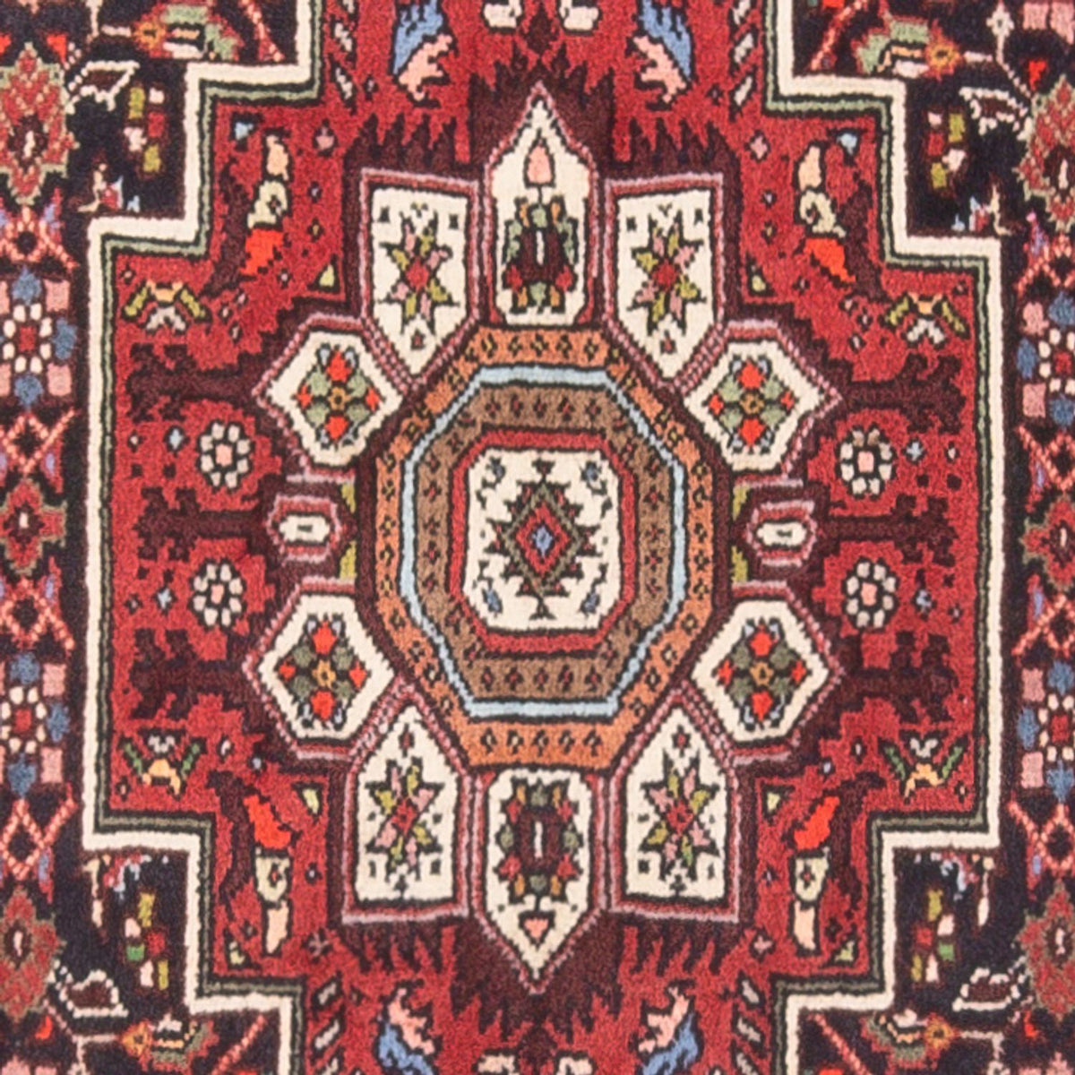 Alfombra persa - Nómada - 132 x 78 cm - rojo claro