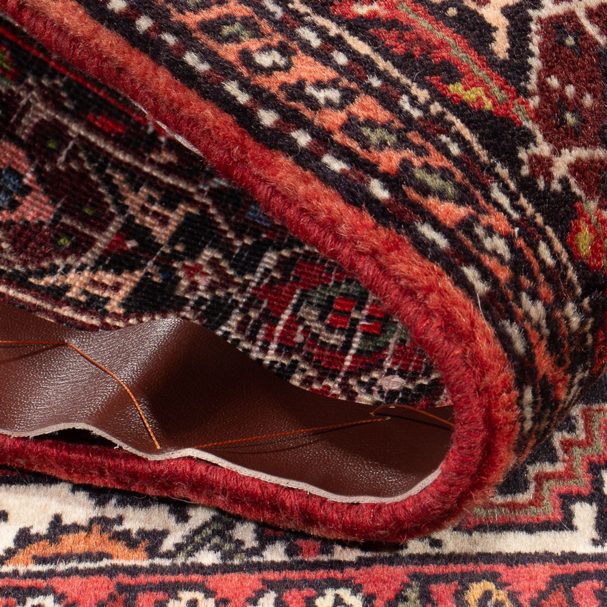 Alfombra persa - Nómada - 132 x 78 cm - rojo claro