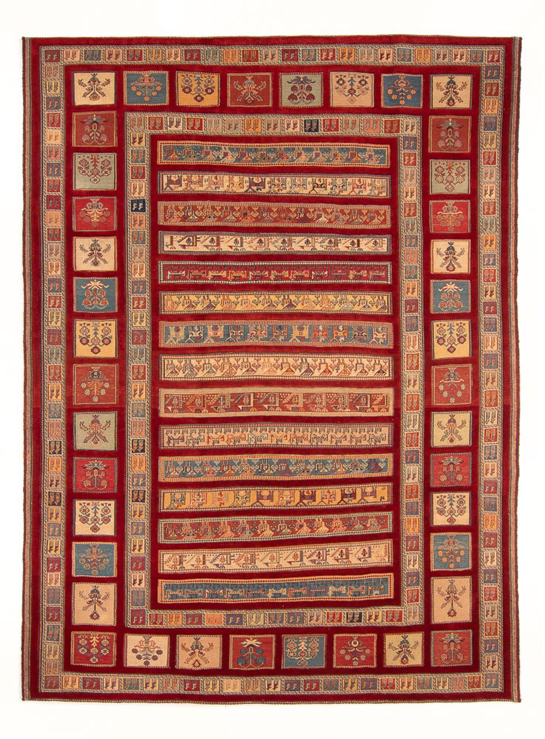 Alfombra Kelim - Oriental - Real - 297 x 211 cm - multicolor