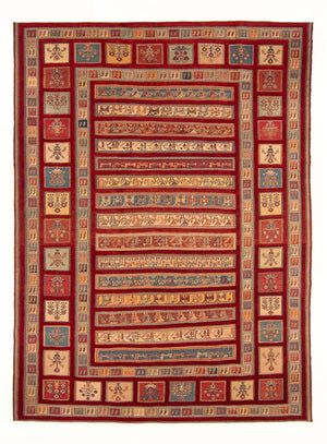 Alfombra Kelim - Oriental - Real - 297 x 211 cm - multicolor