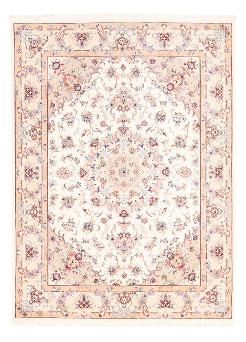 Alfombra persa - Tabriz - 202 x 150 cm - crema