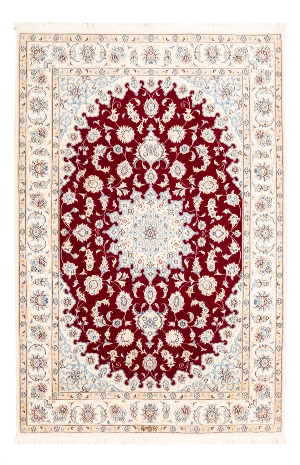 Alfombra Persa - Nain - Prima - 176 x 119 cm - rojo