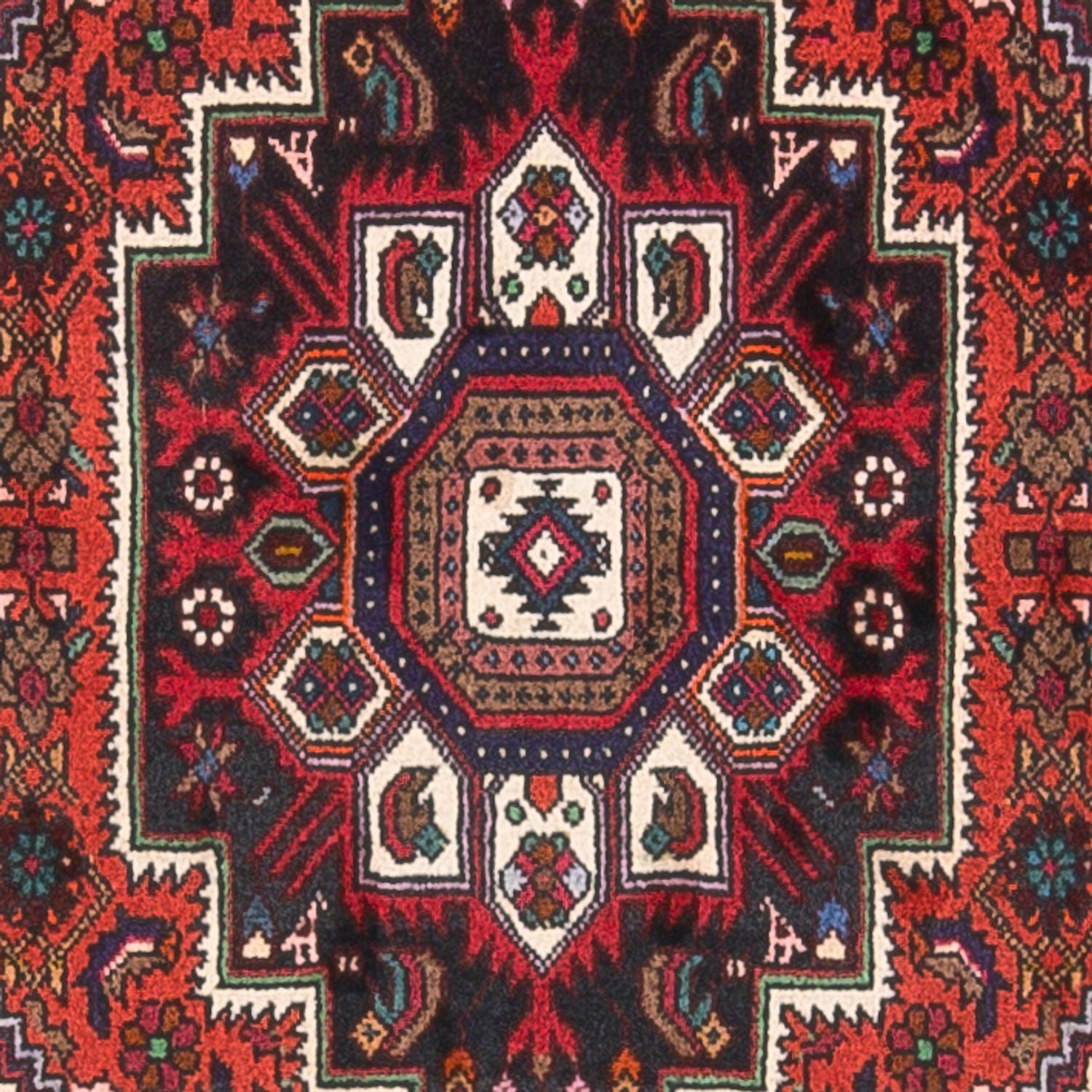 Alfombra persa - Nómada - 127 x 83 cm - rojo