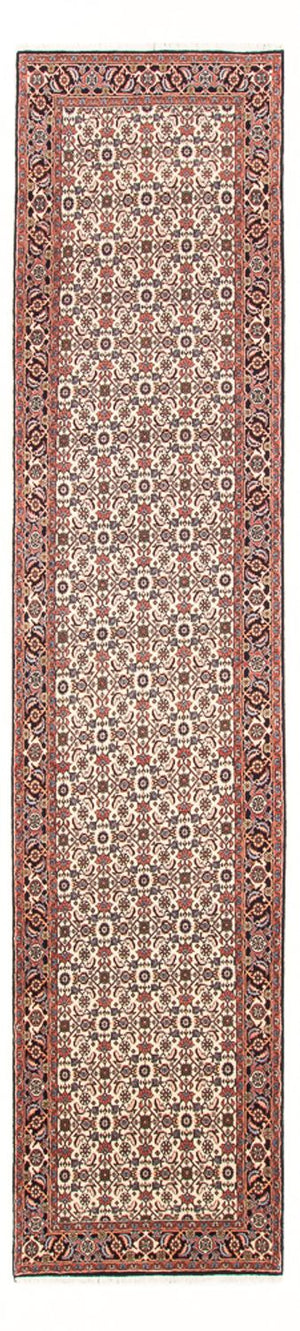 Alfombra de pasillo Alfombra persa - Bidjar - 383 x 85 cm - crema