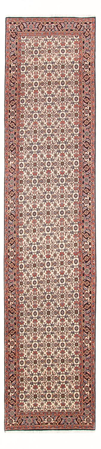 Alfombra de pasillo Alfombra persa - Bidjar - 383 x 85 cm - crema