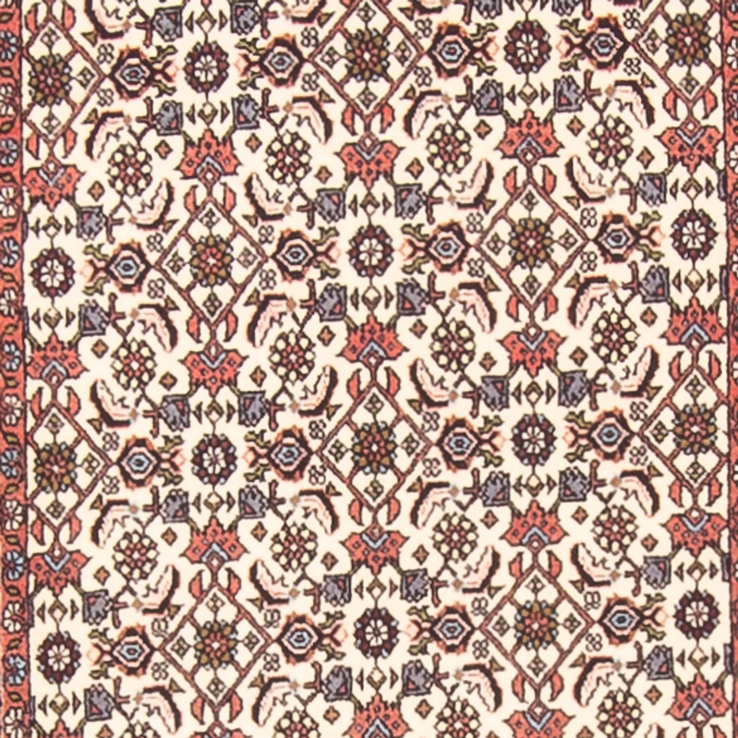 Alfombra de pasillo Alfombra persa - Bidjar - 383 x 85 cm - crema