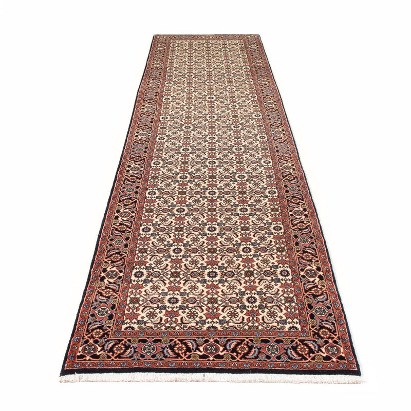 Alfombra de pasillo Alfombra persa - Bidjar - 383 x 85 cm - crema