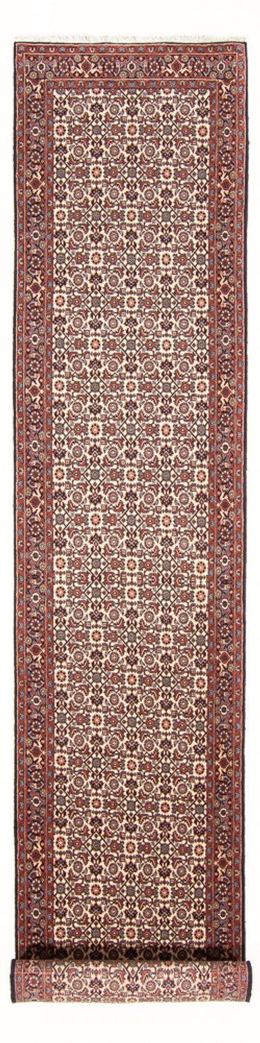 Alfombra de pasillo Alfombra persa - Bidjar - 397 x 85 cm - crema