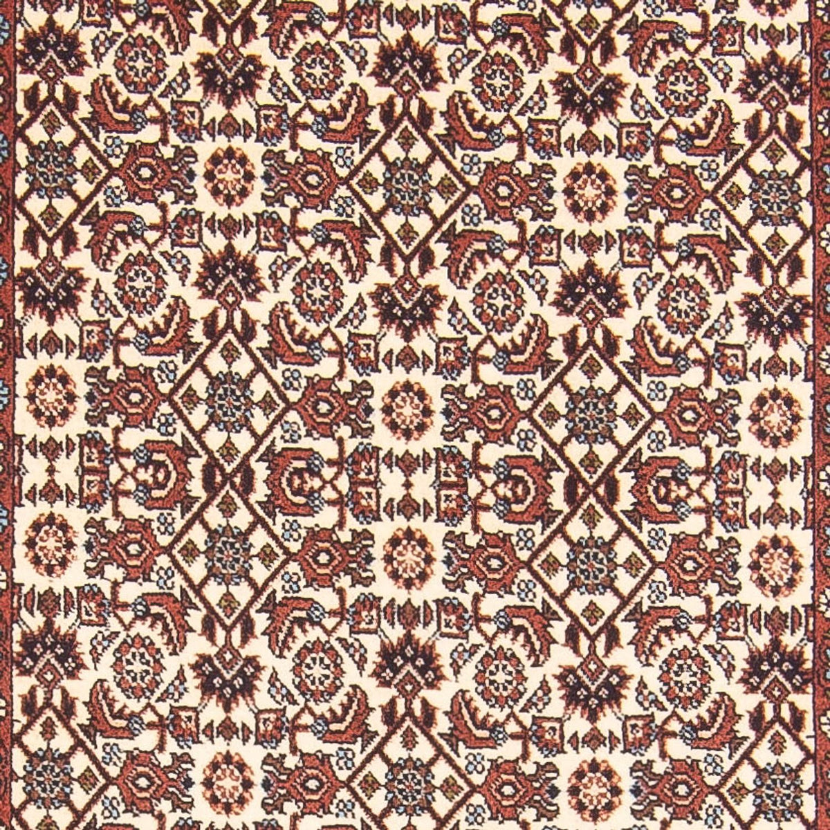 Alfombra de pasillo Alfombra persa - Bidjar - 397 x 85 cm - crema