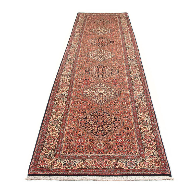 Alfombra de pasillo Alfombra persa - Bidjar - 381 x 89 cm - rojo