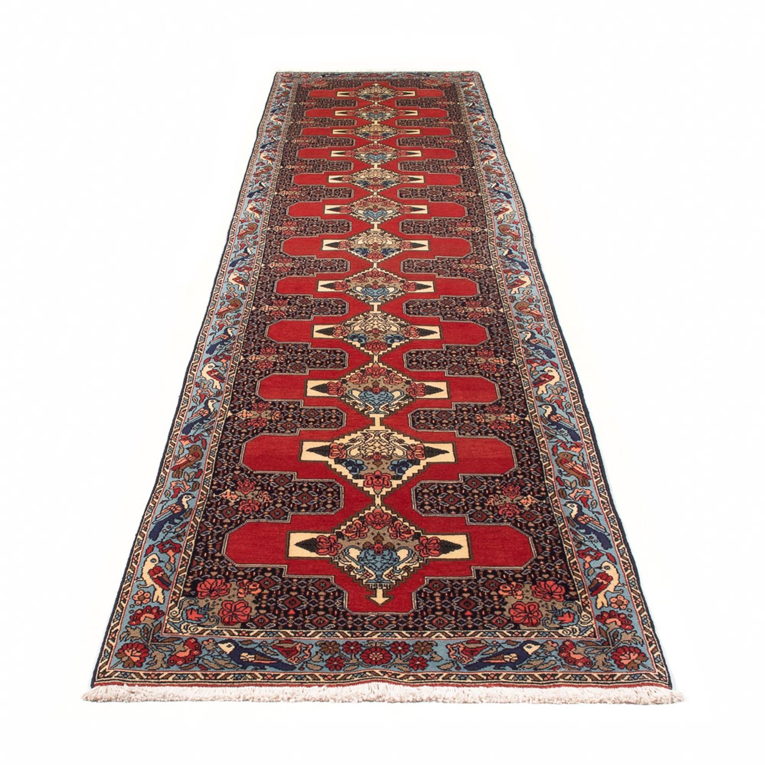 Alfombra de pasillo Alfombra persa - Clásica - 378 x 89 cm - rojo