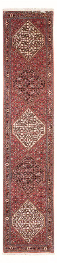 Alfombra de pasillo Alfombra persa - Bidjar - 384 x 77 cm - rojo
