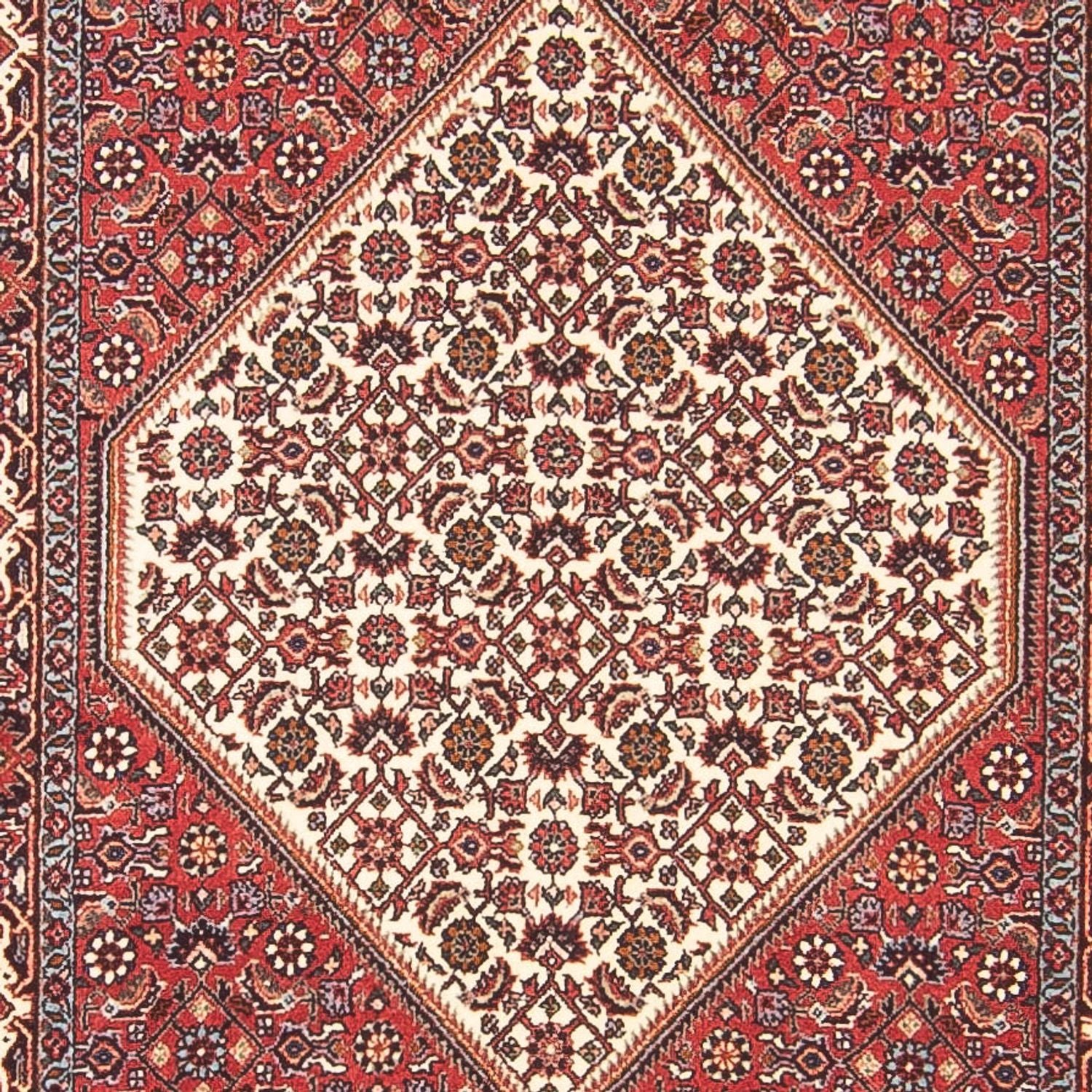 Alfombra de pasillo Alfombra persa - Bidjar - 384 x 77 cm - rojo