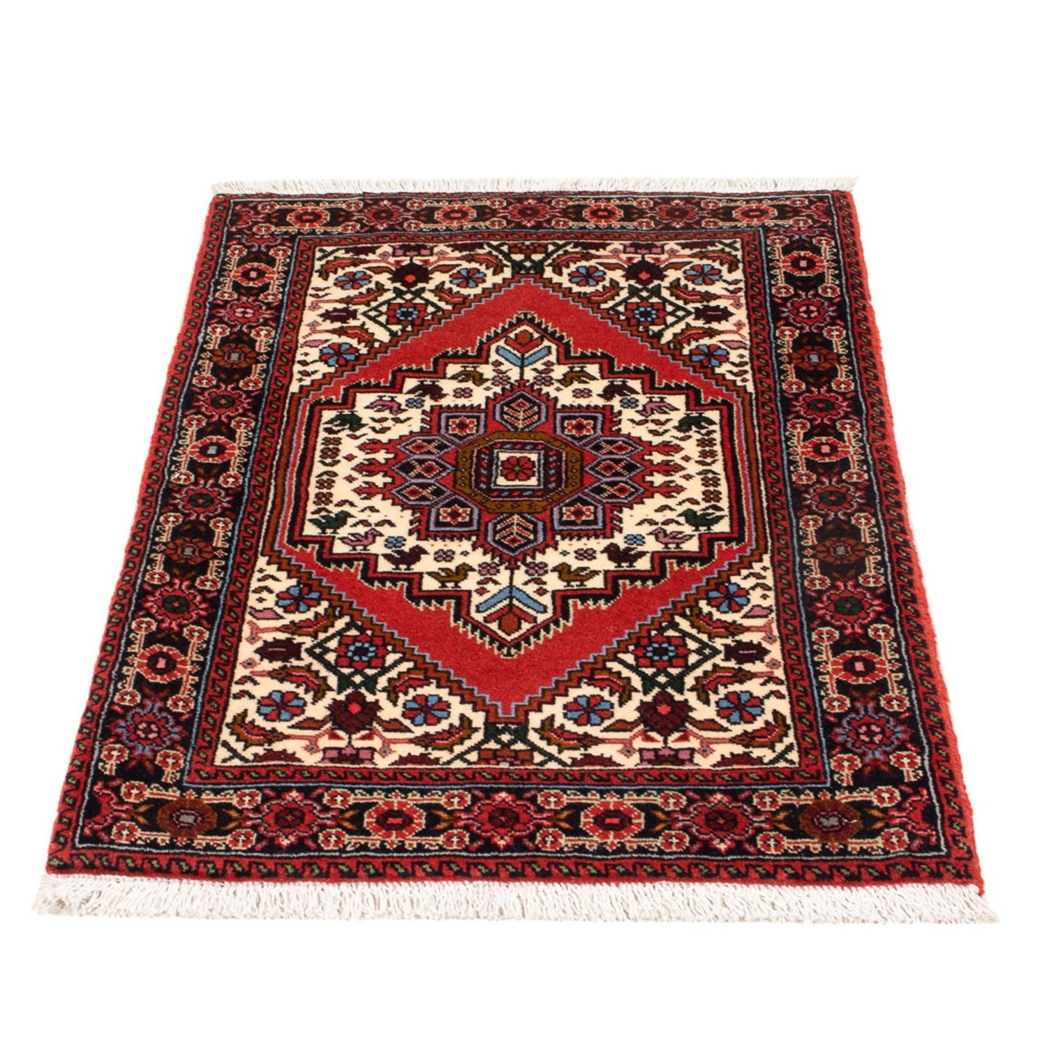 Alfombra persa - Nómada - 90 x 60 cm - rojo