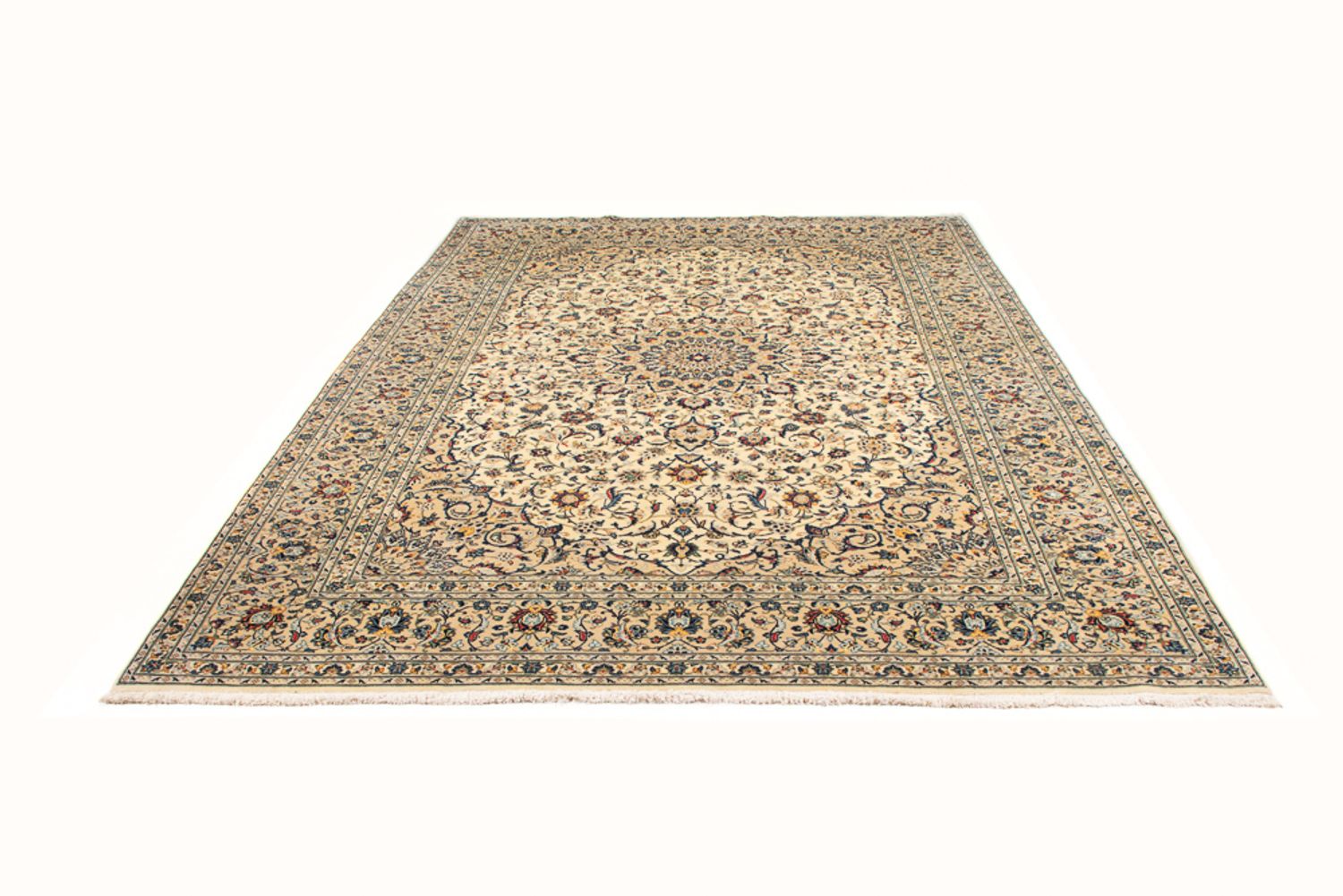 Alfombra persa - Keshan - 299 x 212 cm - crema