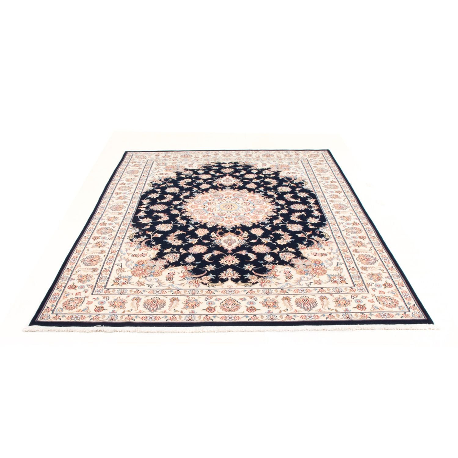 Alfombra Persa - Tabriz - Real - 235 x 170 cm - azul oscuro