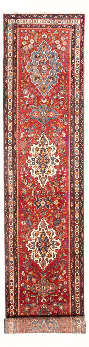 Alfombra de pasillo Alfombra persa - Nómada - 422 x 113 cm - crema