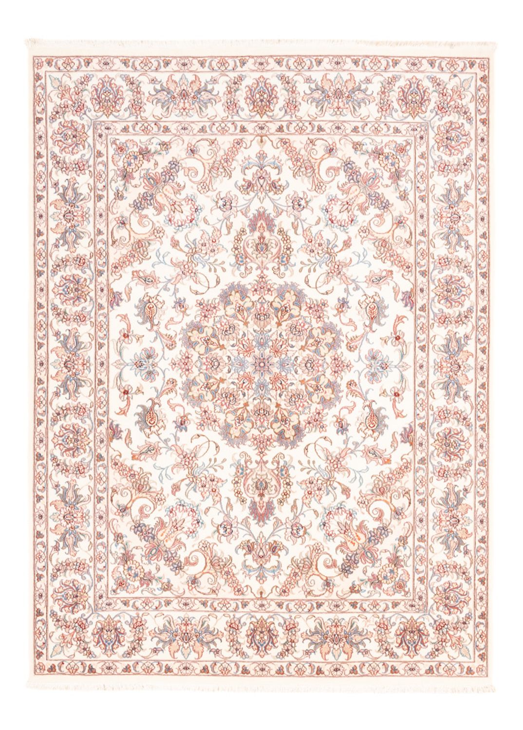 Alfombra persa - Tabriz - 201 x 148 cm - crema