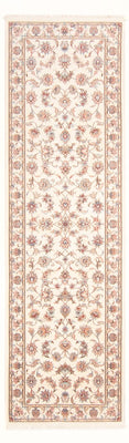 Alfombra de pasillo Alfombra Persa - Tabriz - Real - 296 x 86 cm - crema