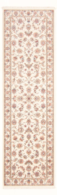 Alfombra de pasillo Alfombra Persa - Tabriz - Real - 296 x 86 cm - crema