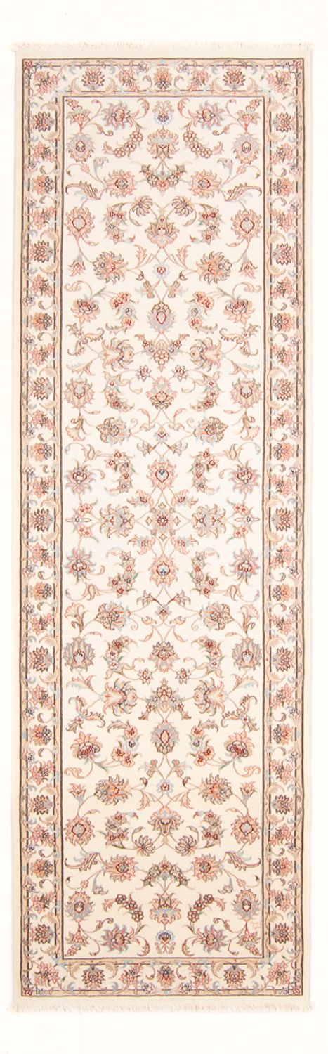 Alfombra de pasillo Alfombra Persa - Tabriz - Real - 295 x 89 cm - crema
