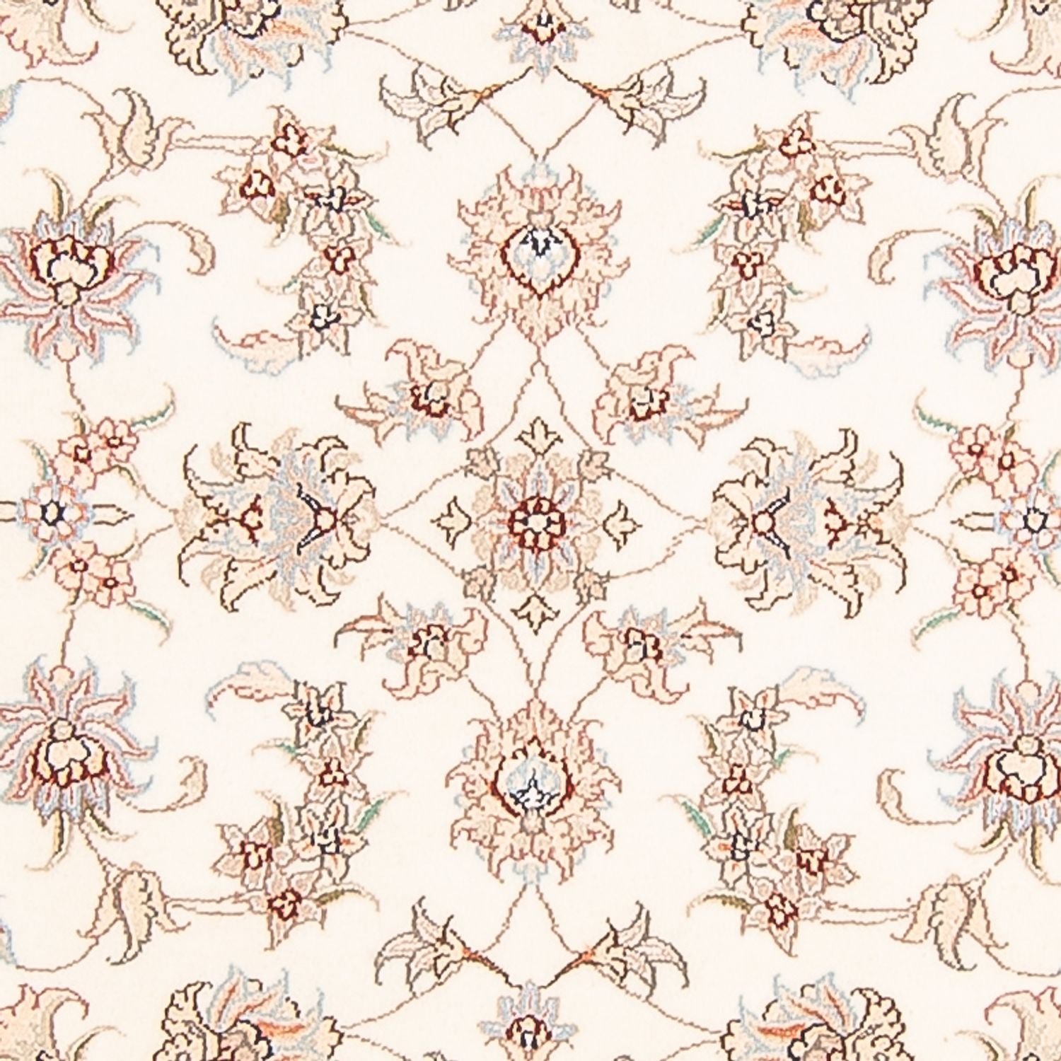 Alfombra de pasillo Alfombra Persa - Tabriz - Real - 294 x 89 cm - crema