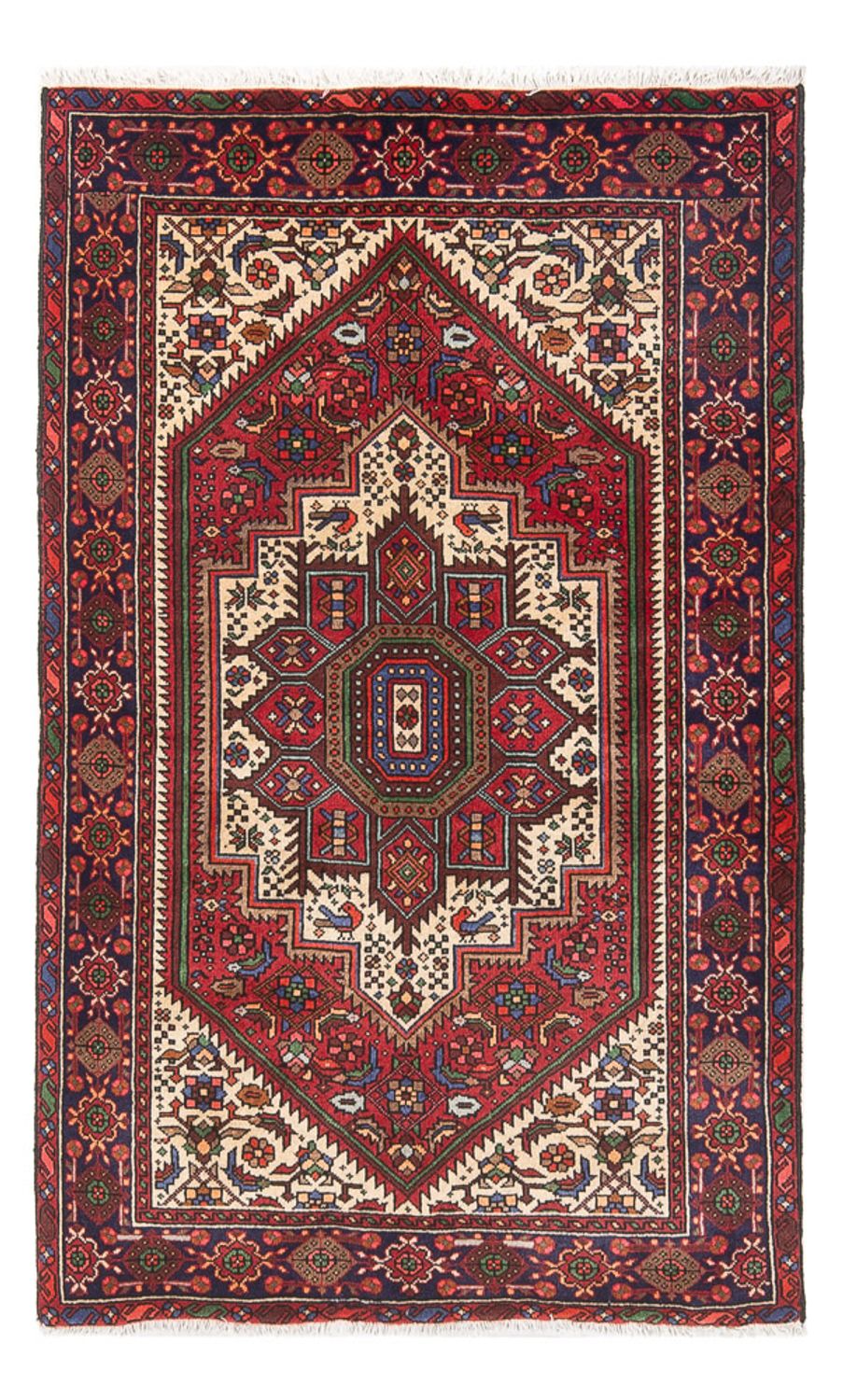 Alfombra persa - Nómada - 122 x 77 cm - rojo