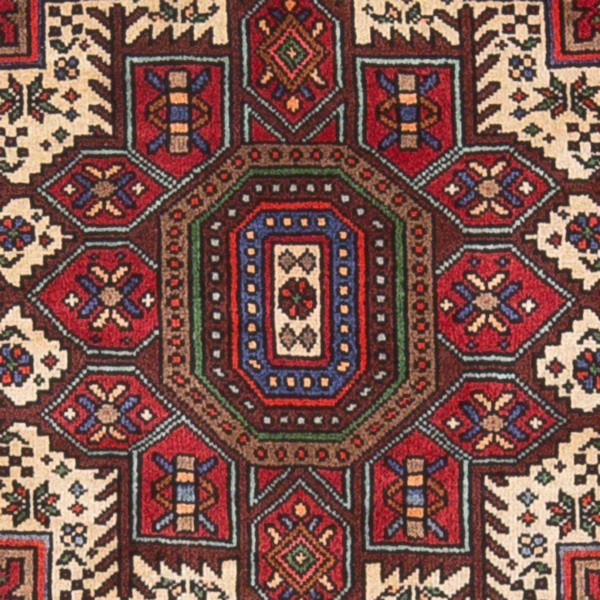 Alfombra persa - Nómada - 122 x 77 cm - rojo