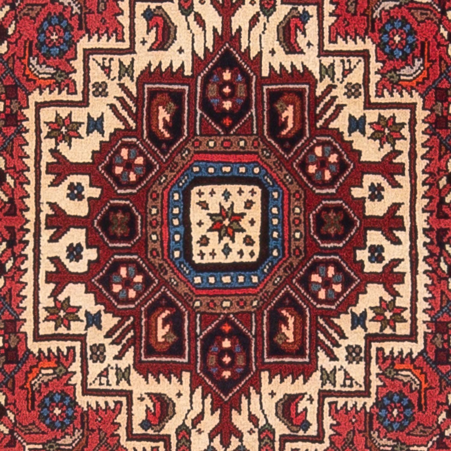Alfombra persa - Nómada - 124 x 77 cm - crema