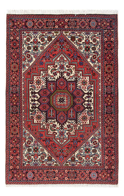 Alfombra persa - Nómada - 123 x 82 cm - rojo oscuro