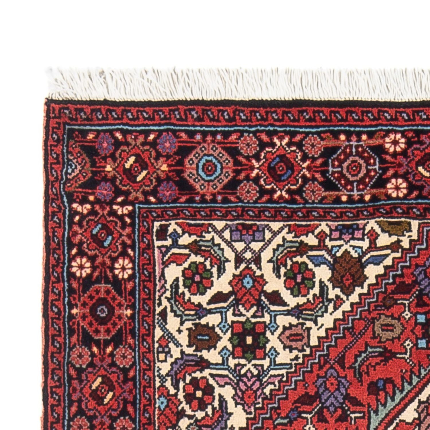 Alfombra persa - Nómada - 123 x 82 cm - rojo oscuro