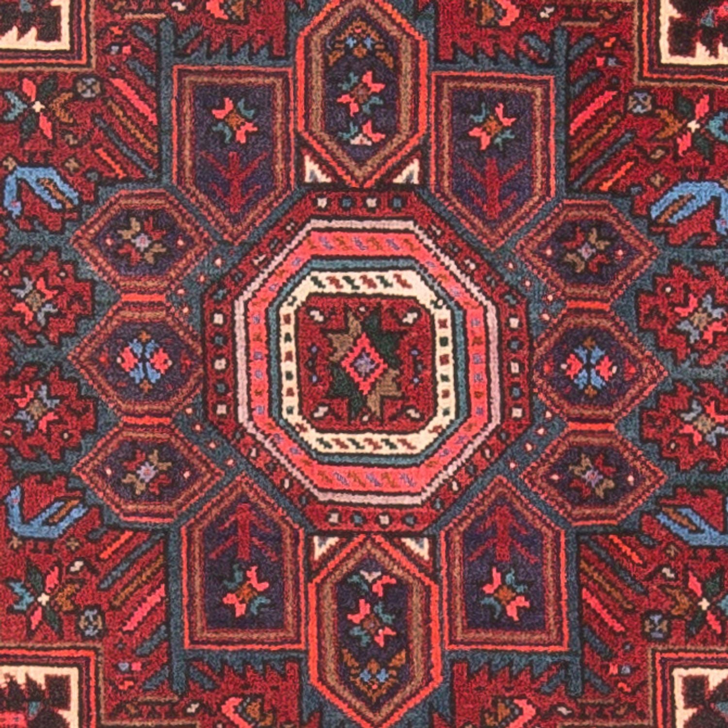 Alfombra persa - Nómada - 125 x 78 cm - rojo oscuro