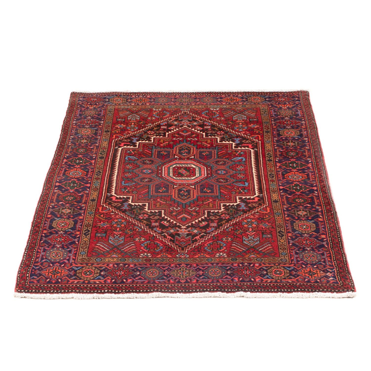 Alfombra persa - Nómada - 125 x 78 cm - rojo oscuro