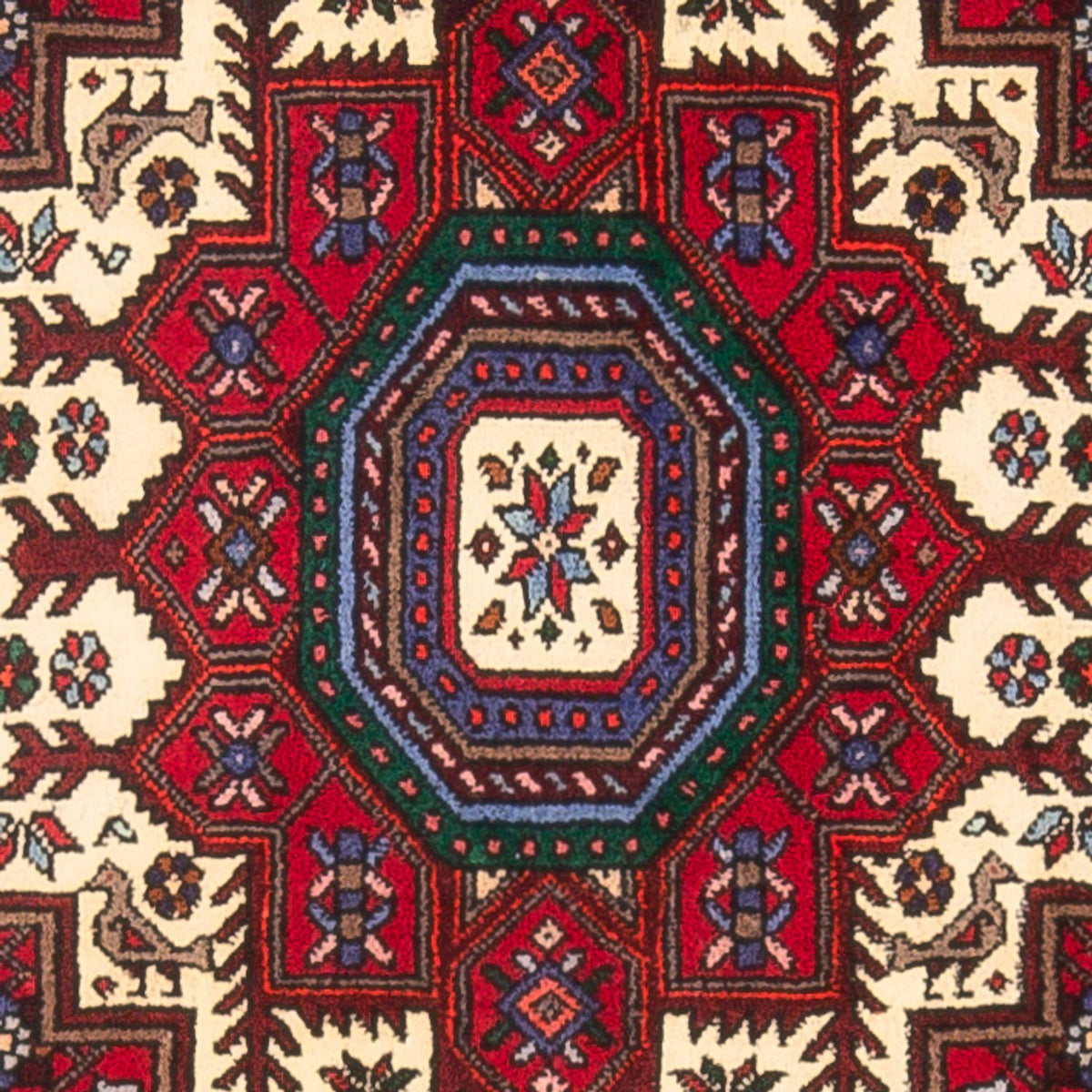 Alfombra persa - Nómada - 125 x 78 cm - crema