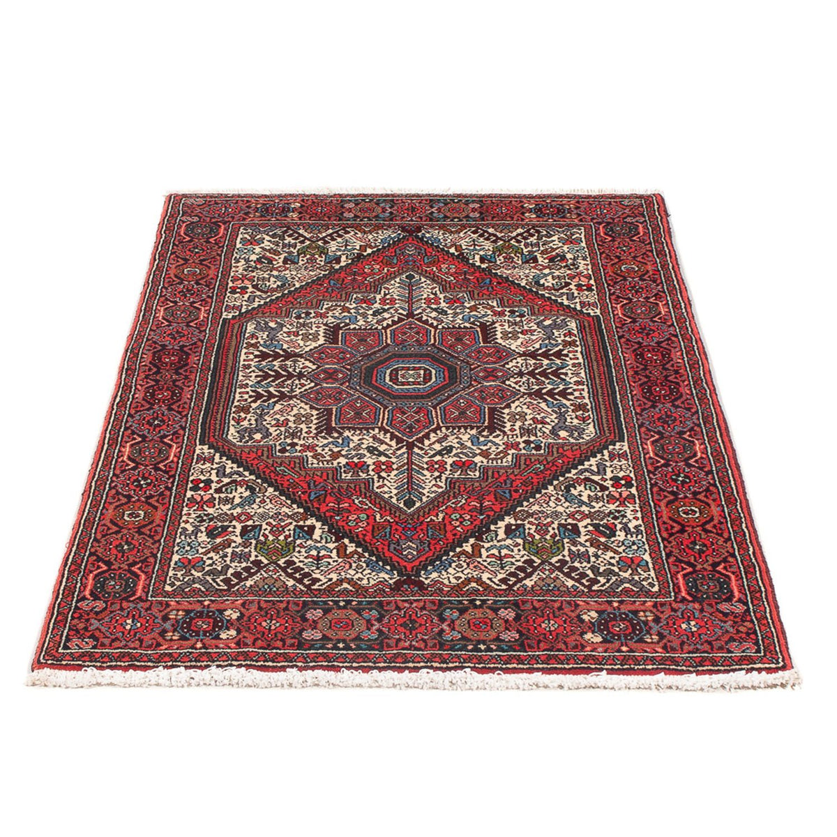 Alfombra persa - Nómada - 124 x 70 cm - crema