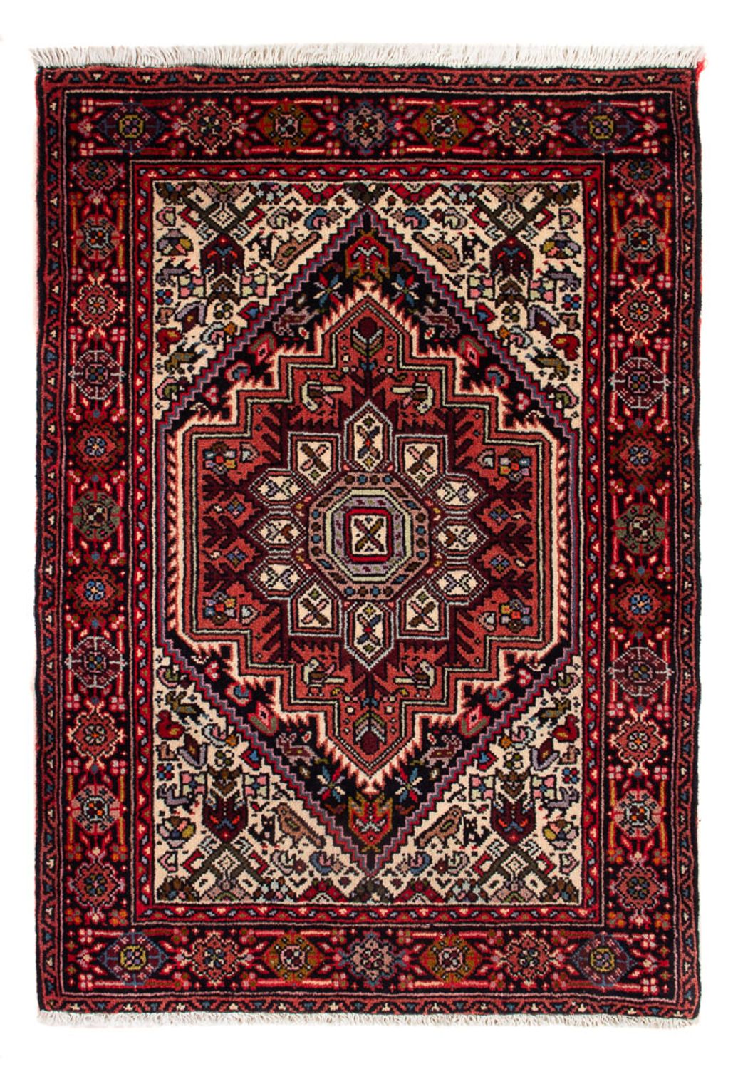 Alfombra persa - Nómada - 80 x 52 cm - crema
