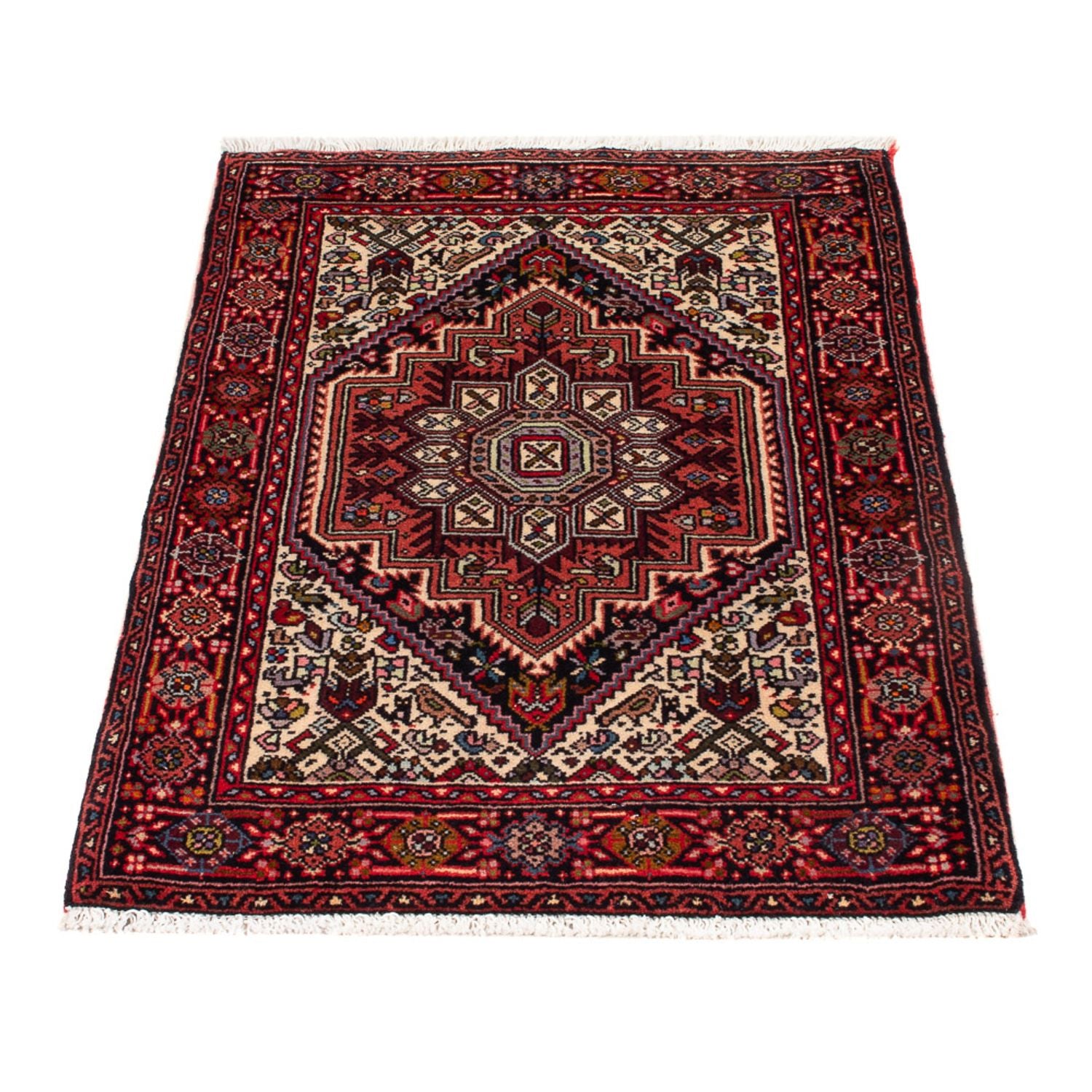 Alfombra persa - Nómada - 80 x 52 cm - crema
