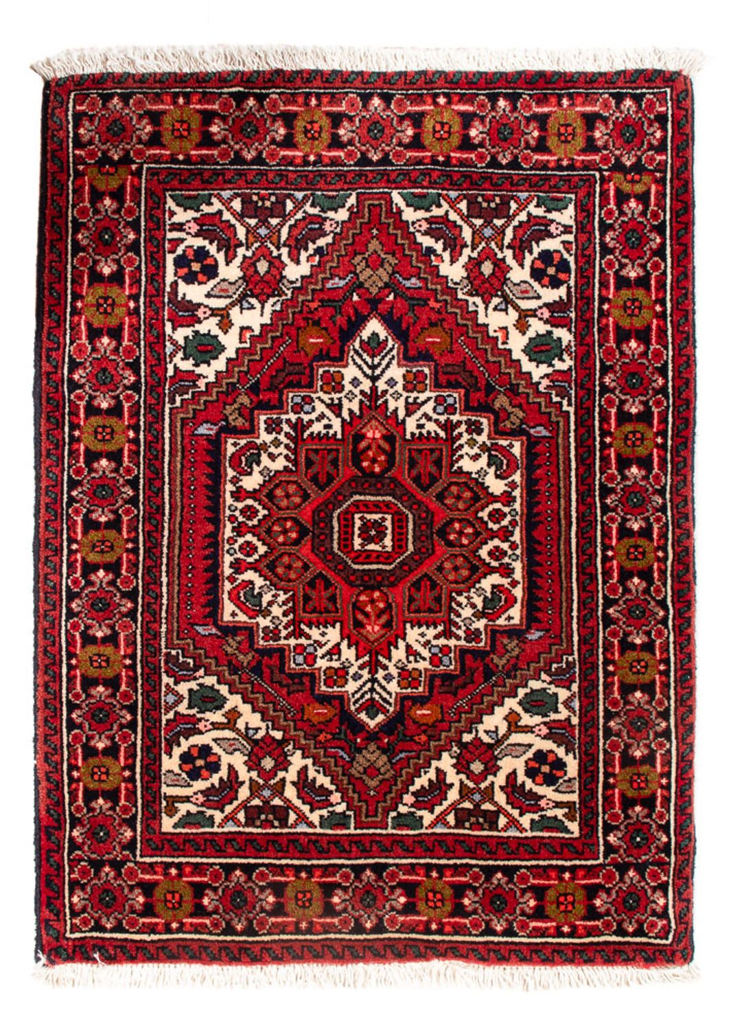Alfombra persa - Nómada - 69 x 50 cm - crema