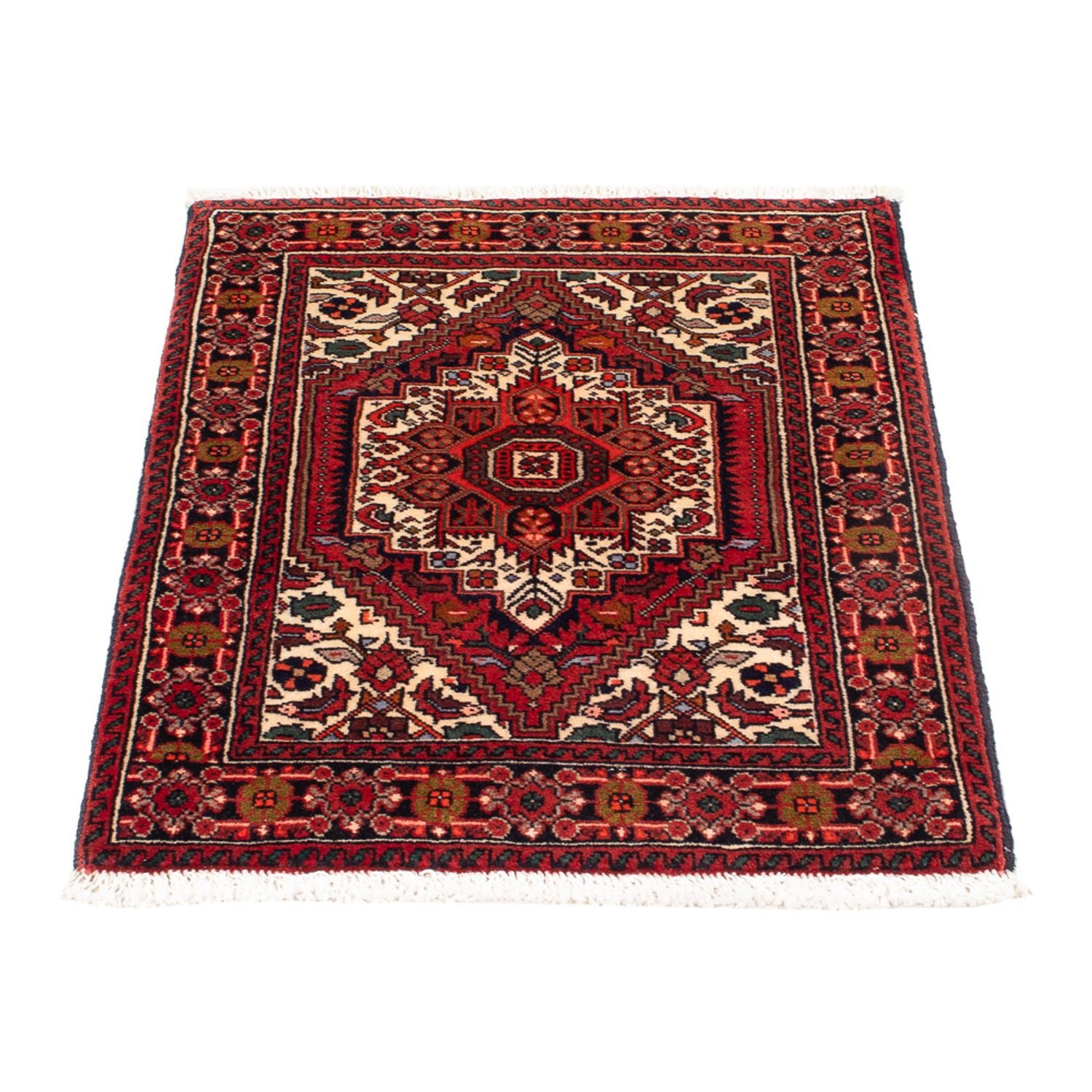 Alfombra persa - Nómada - 69 x 50 cm - crema