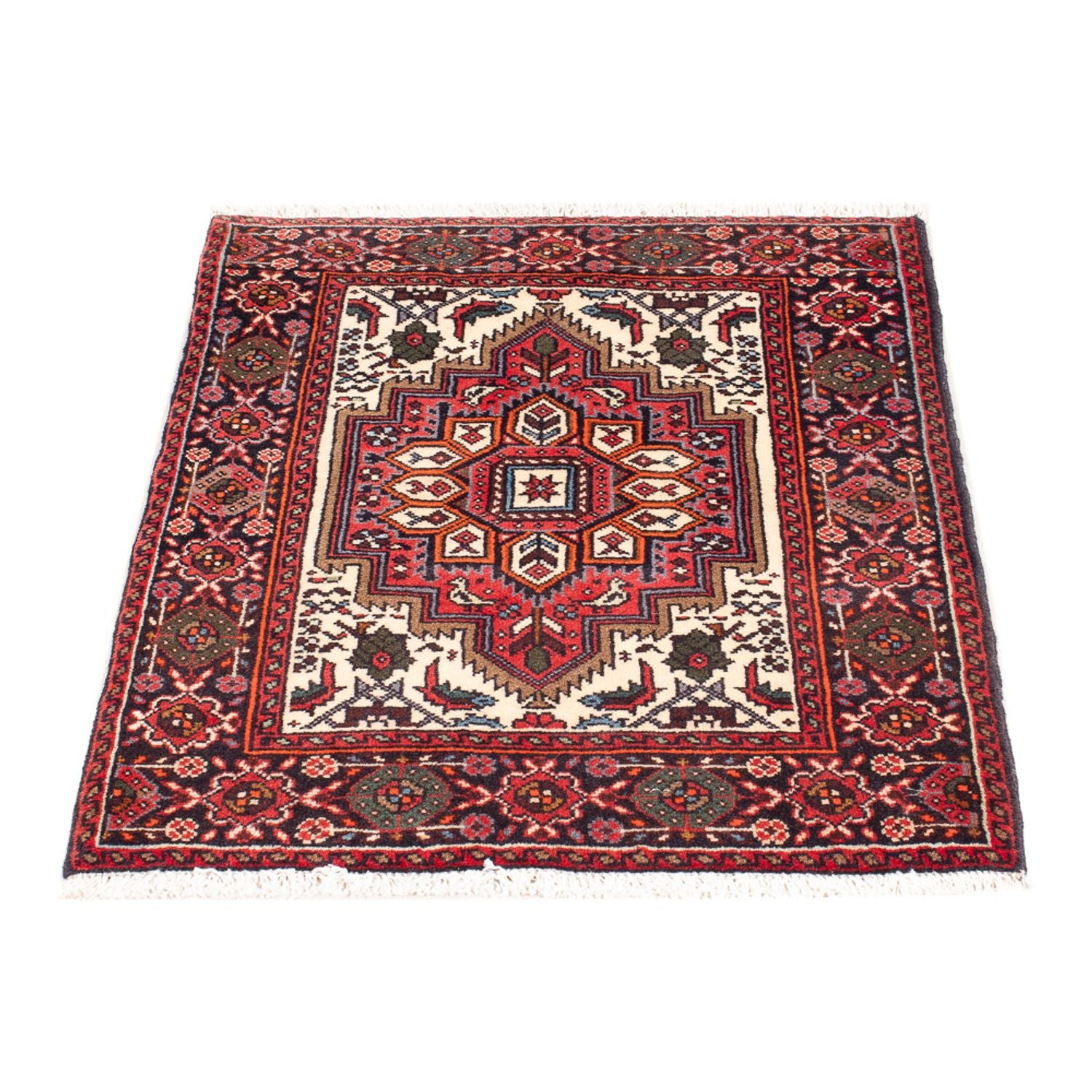 Alfombra persa - Nómada - 68 x 50 cm - crema