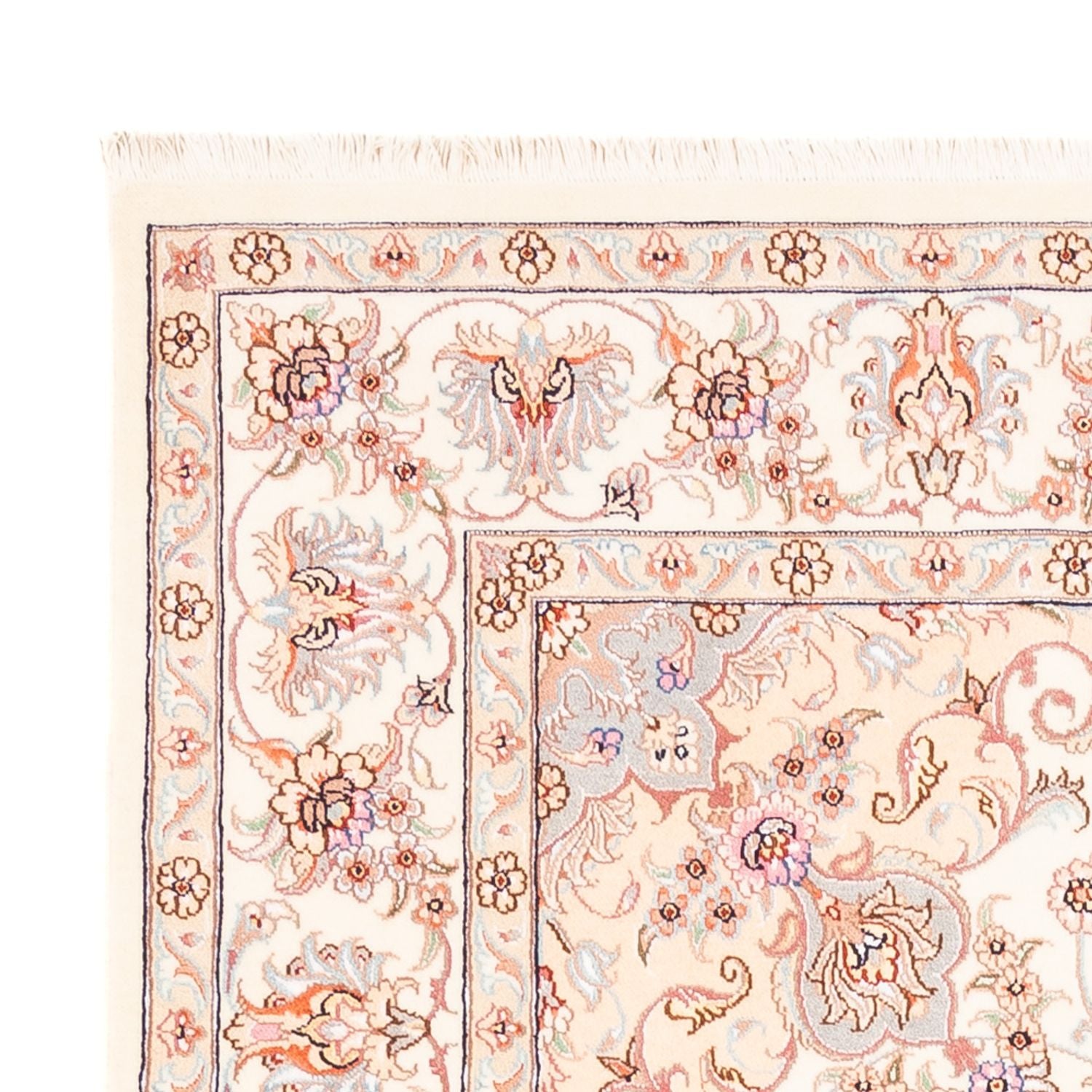Alfombra persa - Tabriz - 202 x 150 cm - crema