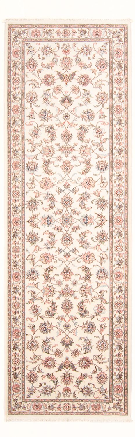 Alfombra de pasillo Alfombra Persa - Tabriz - Real - 298 x 91 cm - crema