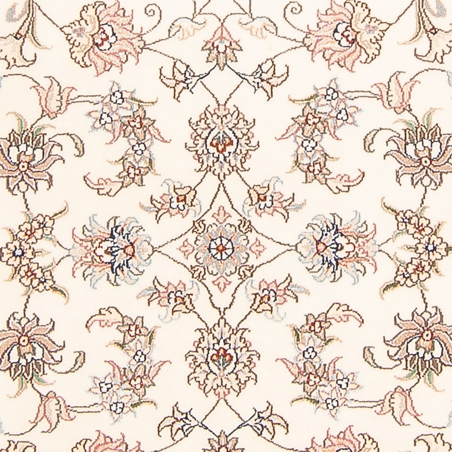 Alfombra de pasillo Alfombra Persa - Tabriz - Real - 298 x 91 cm - crema