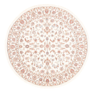 Alfombra persa - Tabriz redondo  - 153 x 150 cm - crema