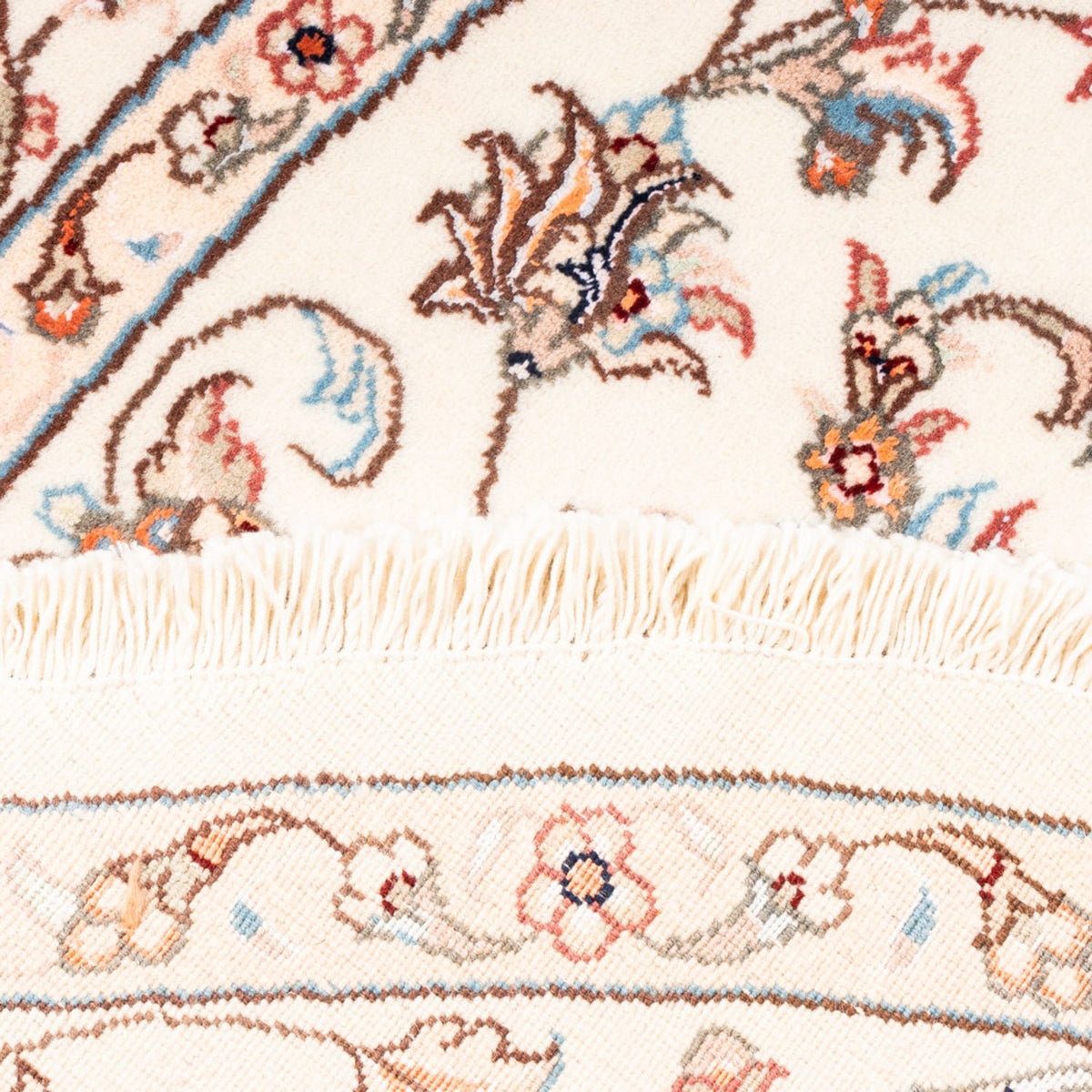 Alfombra persa - Tabriz redondo  - 153 x 150 cm - crema