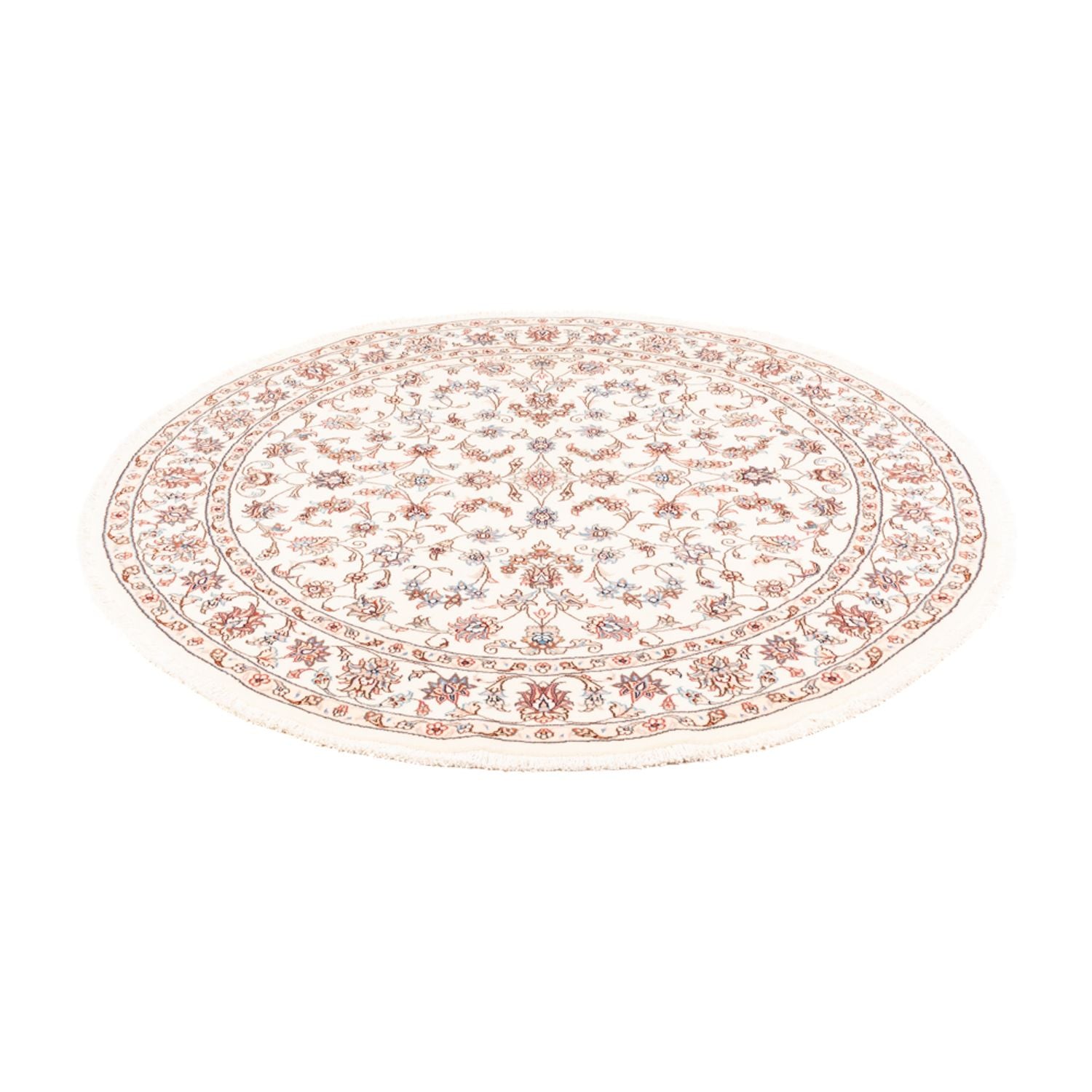 Alfombra persa - Tabriz redondo  - 153 x 150 cm - crema