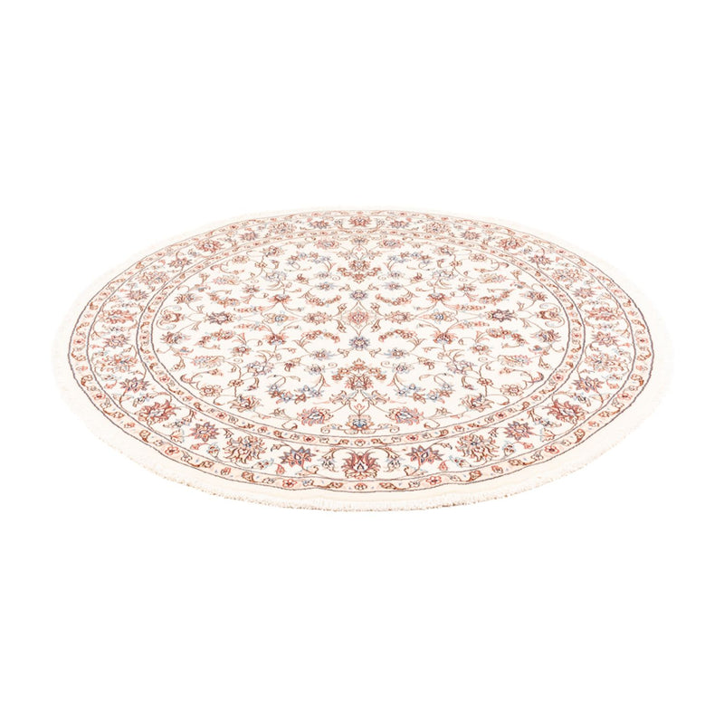 Alfombra persa - Tabriz redondo  - 153 x 150 cm - crema