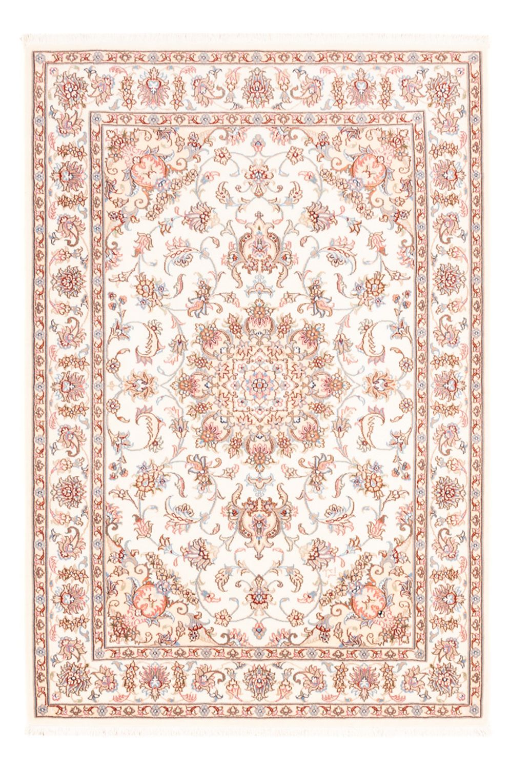 Alfombra persa - Tabriz - 175 x 122 cm - crema