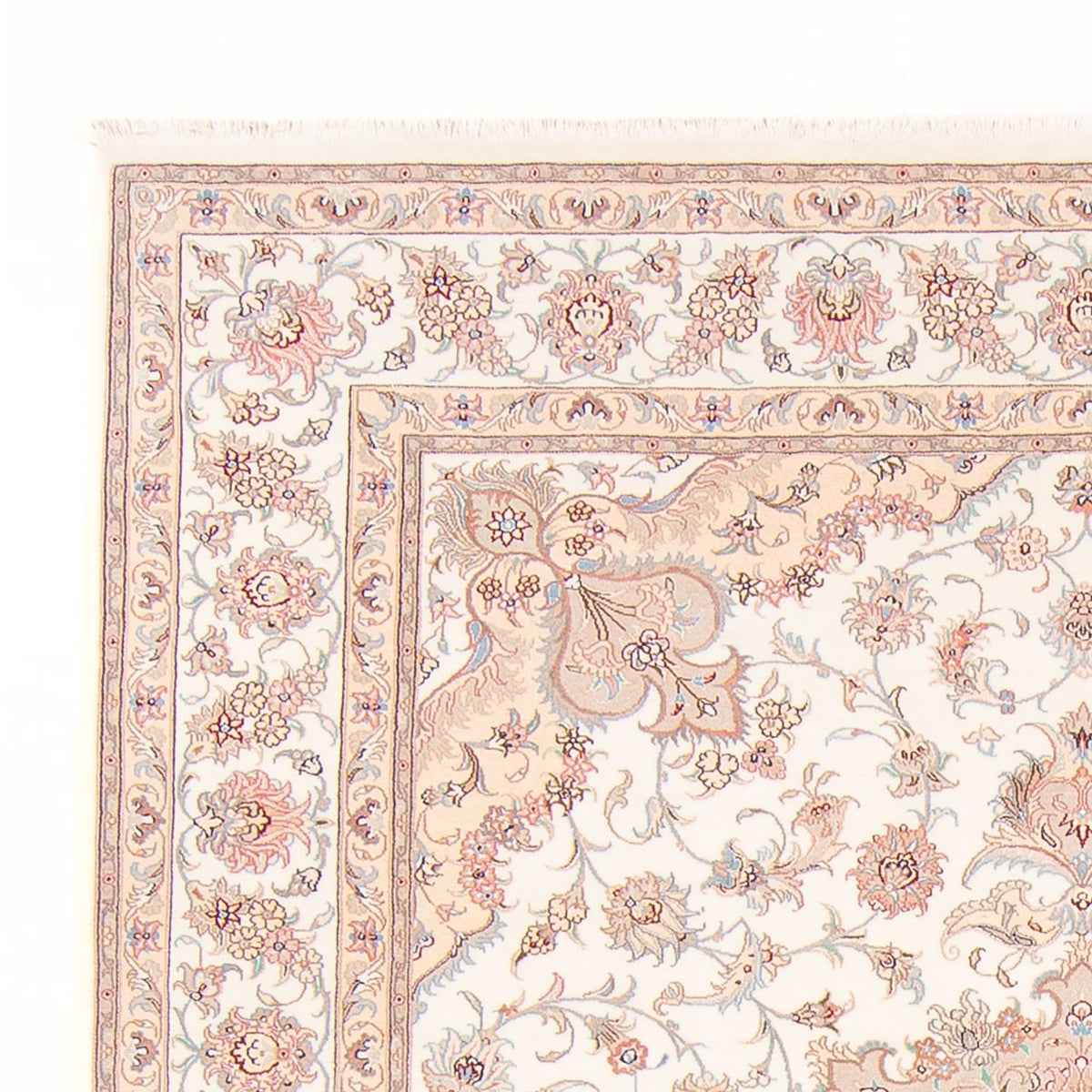Alfombra Persa - Tabriz - Real - 252 x 198 cm - crema